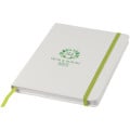 Spectrum A5 white notebook with coloured strap