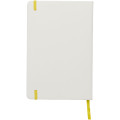 Spectrum A5 white notebook with coloured strap