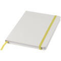 Spectrum A5 white notebook with coloured strap