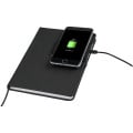 Cation notebook with wireless charging pad