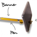 Banner Stylus Pen with Phone Holder