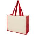 Varai 320 g/m² canvas and jute shopping tote bag 23L