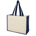 Varai 320 g/m² canvas and jute shopping tote bag 23L