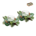 MOSS 2 Christmas candle holder set