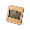 BROMLEY. Desktop weather station with LCD screen in ABS and bamboo