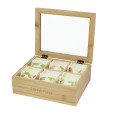 Ocre bamboo tea box