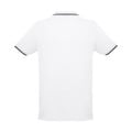 THC ROME WH. Men's Polo Shirt with contrast colour trim and buttons. White