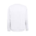 THC COLOMBO WH. Unisex sweatshirt in Italian with ribbed collar, cuffs and waistband. White