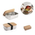 SHINO. Lunch Box. Stainless steel lunch box with bamboo lid