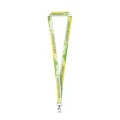 WINDSOR. Recycled polyester (100% rPET) sublimation lanyard with carabiner