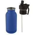 Lina 400 ml stainless steel sport bottle with straw and loop