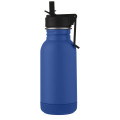 Lina 400 ml stainless steel sport bottle with straw and loop