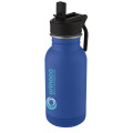 Lina 400 ml stainless steel sport bottle with straw and loop