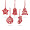 JUBANY. Set of 5 Christmas decorations