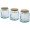 Aire 800 ml 3-piece recycled glass jar set
