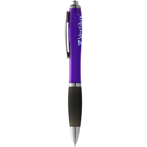 Nash ballpoint pen with coloured barrel and black grip