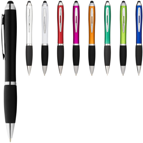 Nash coloured stylus ballpoint pen with black grip (black ink)