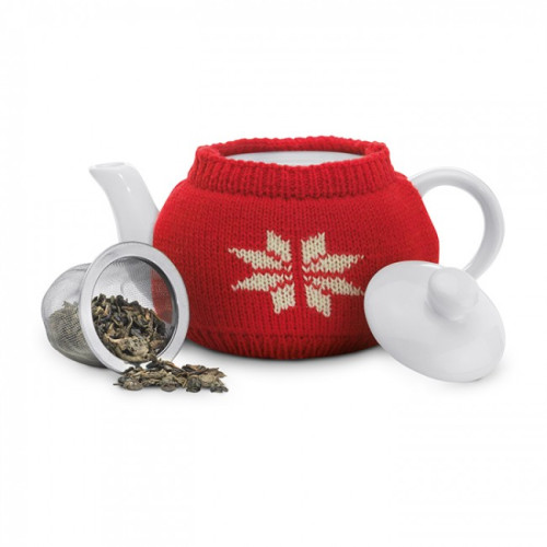 Tea pot with jersey cover