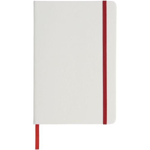 Spectrum A5 white notebook with coloured strap