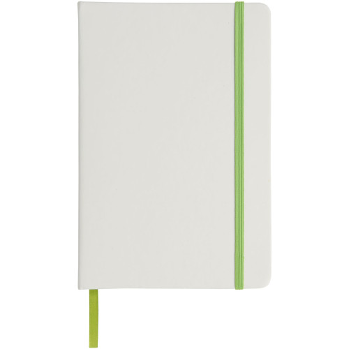 Spectrum A5 white notebook with coloured strap