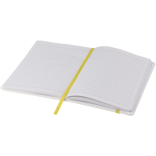 Spectrum A5 white notebook with coloured strap