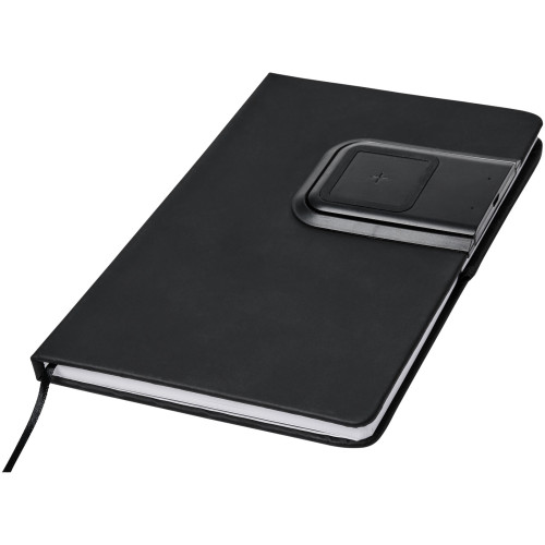 Cation notebook with wireless charging pad