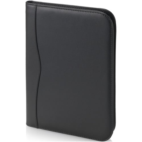 Ebony A4 zippered portfolio