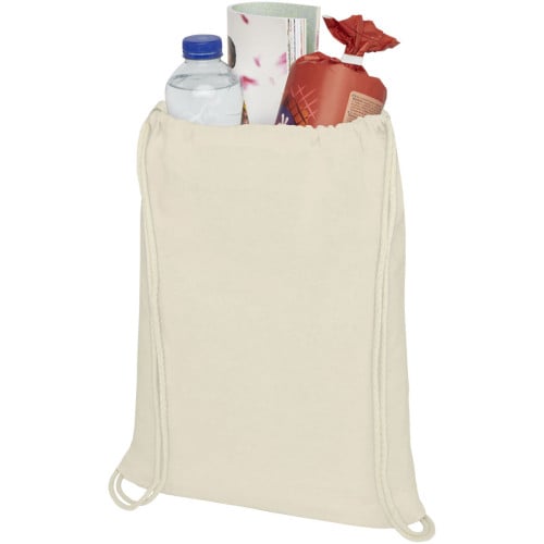 Oregon 100 g/m² cotton drawstring bag 5L