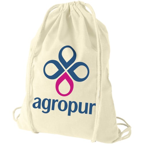 Oregon 100 g/m² cotton drawstring bag 5L