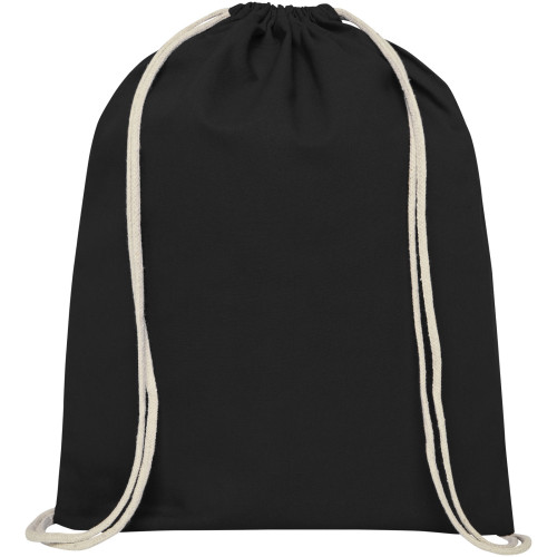 Oregon 100 g m cotton drawstring bag 5L