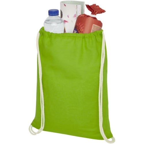 Oregon 100 g/m² cotton drawstring bag 5L