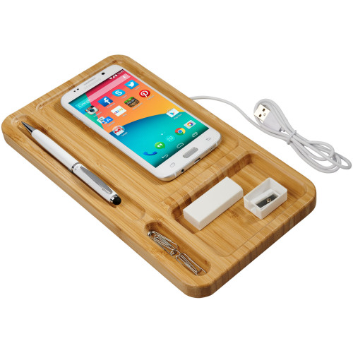 Frame 5W wireless charging desk organizer