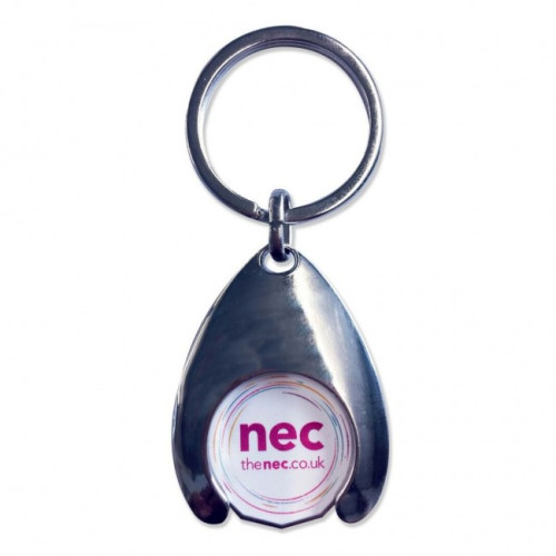 Wishbone Trolley Coin Keyring - Printed - 1 Side