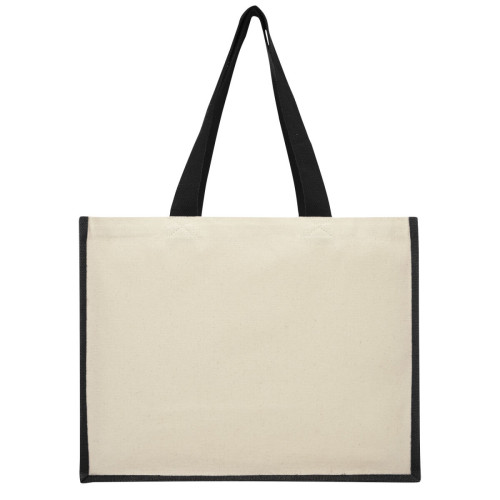 Varai 320 g/m² canvas and jute shopping tote bag 23L