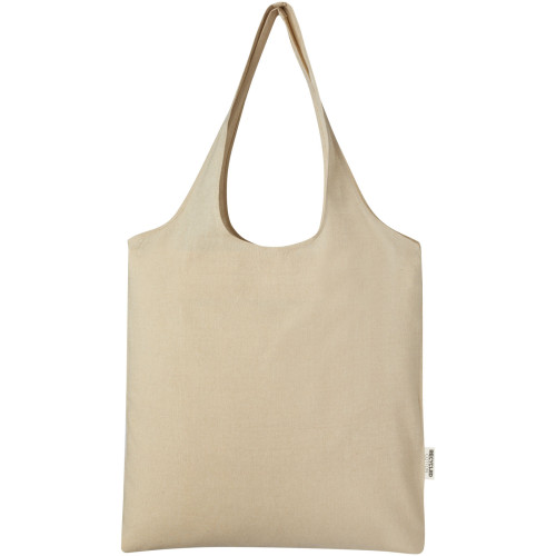 Pheebs 150 g/m² recycled cotton trendy tote bag 7L