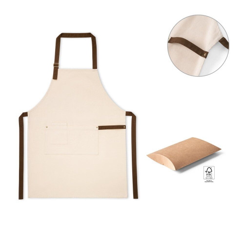 HOLM. 100% cotton canvas apron (320 g/m²) with metal details