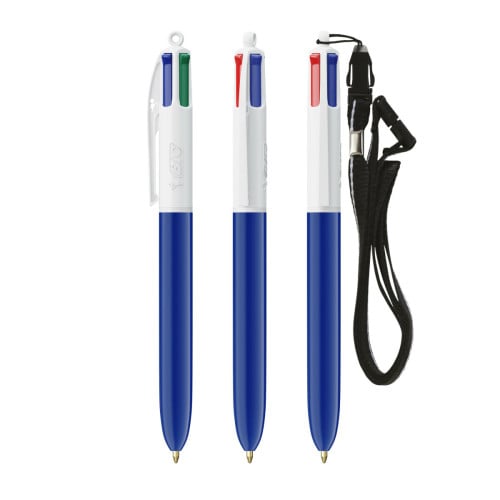 BIC® 4 Colours® ballpen + Lanyard