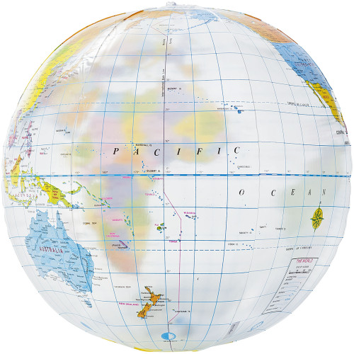 Globe transparent beach ball