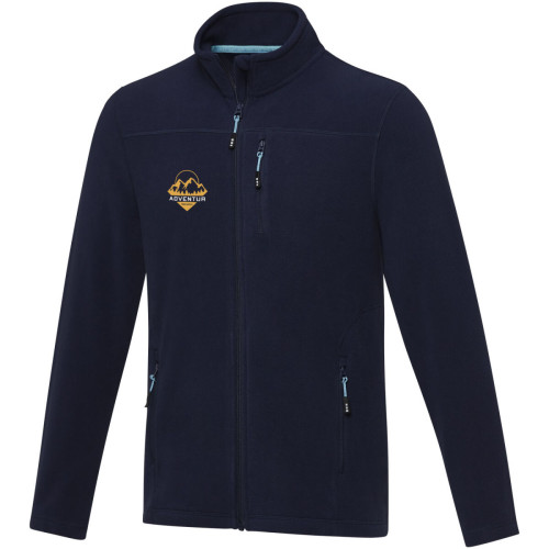 Amber men's GRS recycled full zip fleece jacket