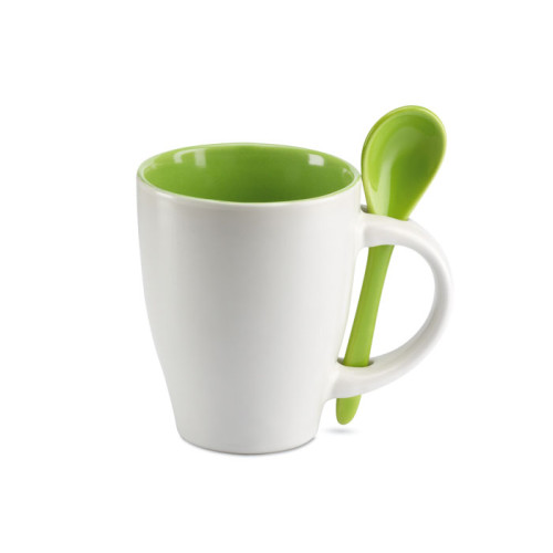 DUAL Bicolour mug with spoon 250 ml