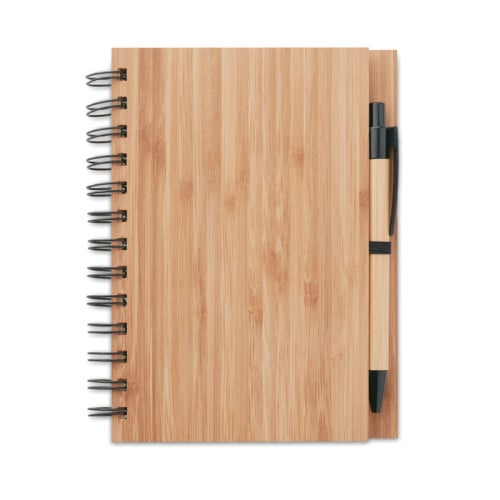 BAMBLOC Bamboo notebook with pen lined