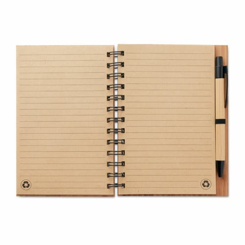 BAMBLOC Bamboo notebook with pen lined