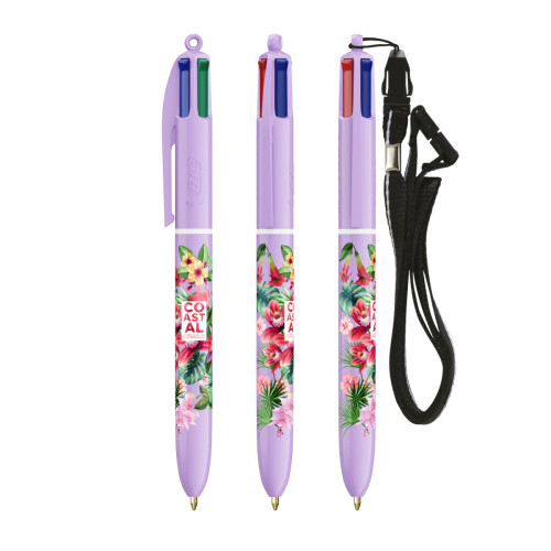 BIC® 4 Colours® Pastel + Lanyard