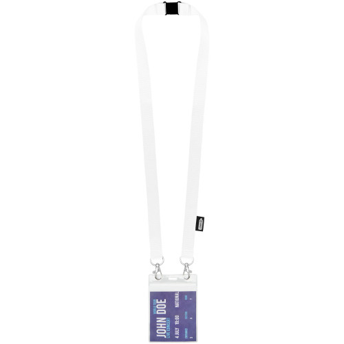 Adam recycled PET lanyard with two hooks