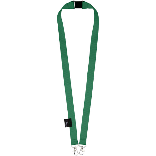 Adam recycled PET lanyard with two hooks