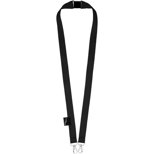 Adam recycled PET lanyard with two hooks