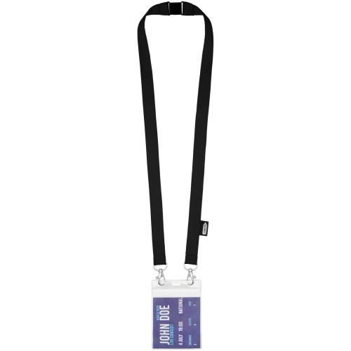 Adam recycled PET lanyard with two hooks