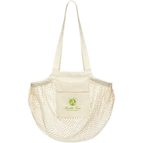 Pune 100 g/m² GOTS organic mesh cotton tote bag 6L