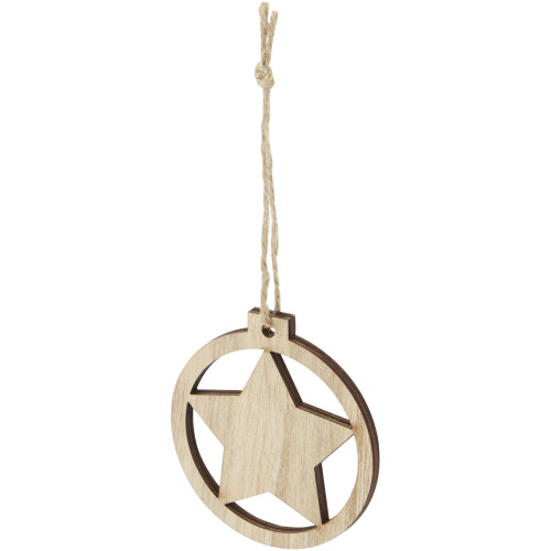 Natall wooden star ornament