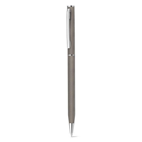 LESLEY METALLIC. Aluminium ball pen with clip and twist mechanism